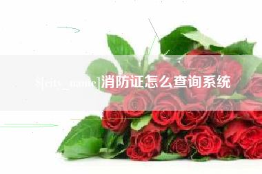 晋中消防证怎么查询系统