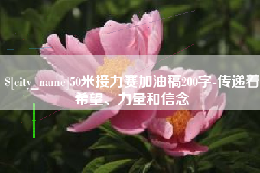 晋中50米接力赛加油稿200字-传递着希望、力量和信念