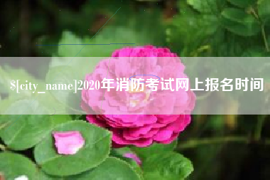 晋中2020年消防考试网上报名时间
