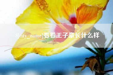 晋中看看王子豪长什么样