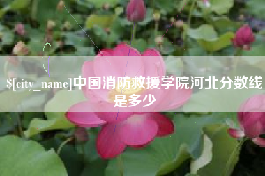 晋中中国消防救援学院河北分数线是多少