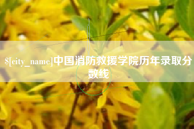 晋中中国消防救援学院历年录取分数线