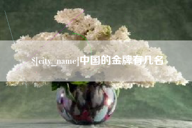 晋中中国的金牌有几名