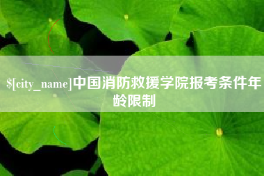 晋中中国消防救援学院报考条件年龄限制