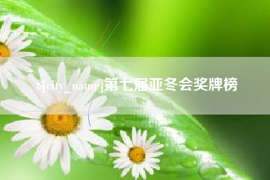 晋中第七届亚冬会奖牌榜
