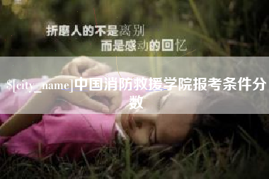 晋中中国消防救援学院报考条件分数