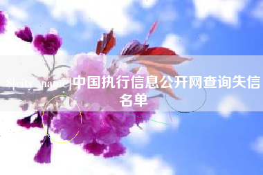 晋中中国执行信息公开网查询失信名单