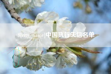 晋中中国执行失信名单