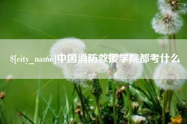 晋中中国消防救援学院都考什么