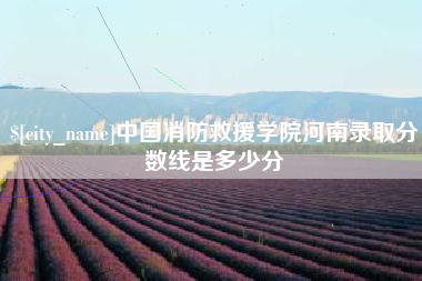 晋中中国消防救援学院河南录取分数线是多少分