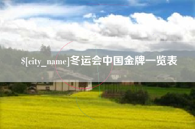 晋中冬运会中国金牌一览表