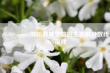 晋中消防救援学院招生录取分数线2020福建