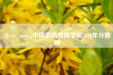晋中中国消防救援学院2020年分数线