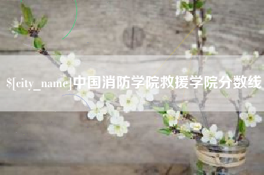 晋中中国消防学院救援学院分数线